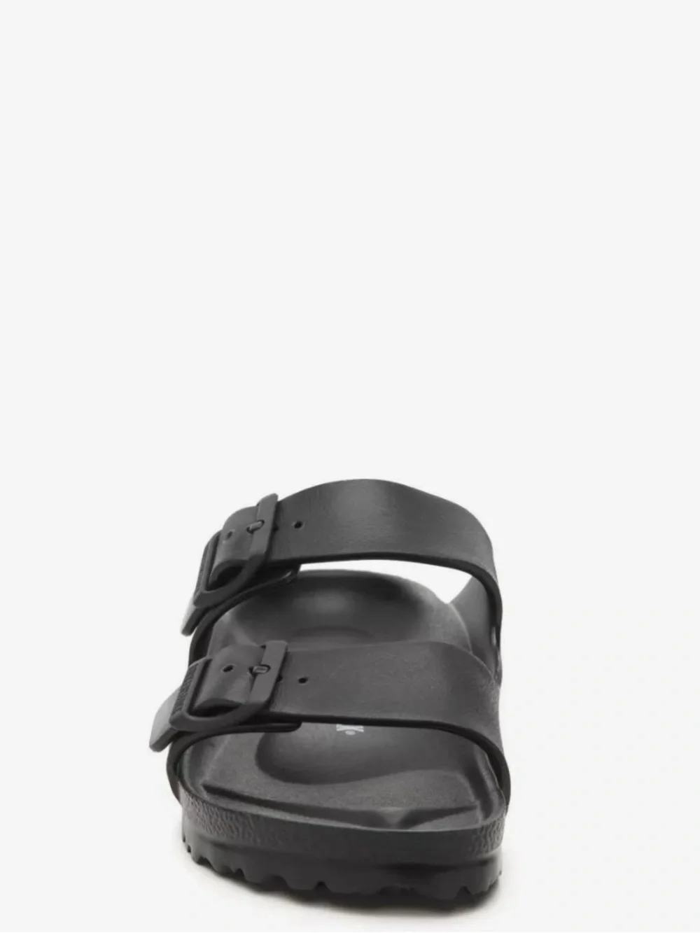 Black Birkenstock Double-Buckle Slide Sandals - Picture 2 of 4
